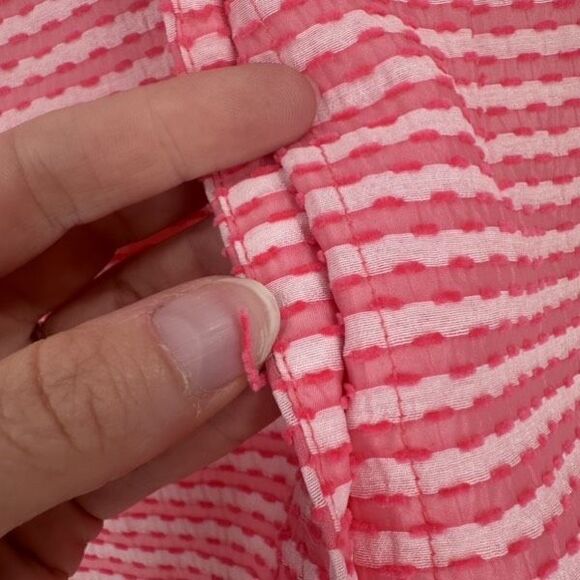 NWT Sedge Red & White Ruffle Short Suit Set Size Medium Candy Stripe Blouse - Picture 5 of 16